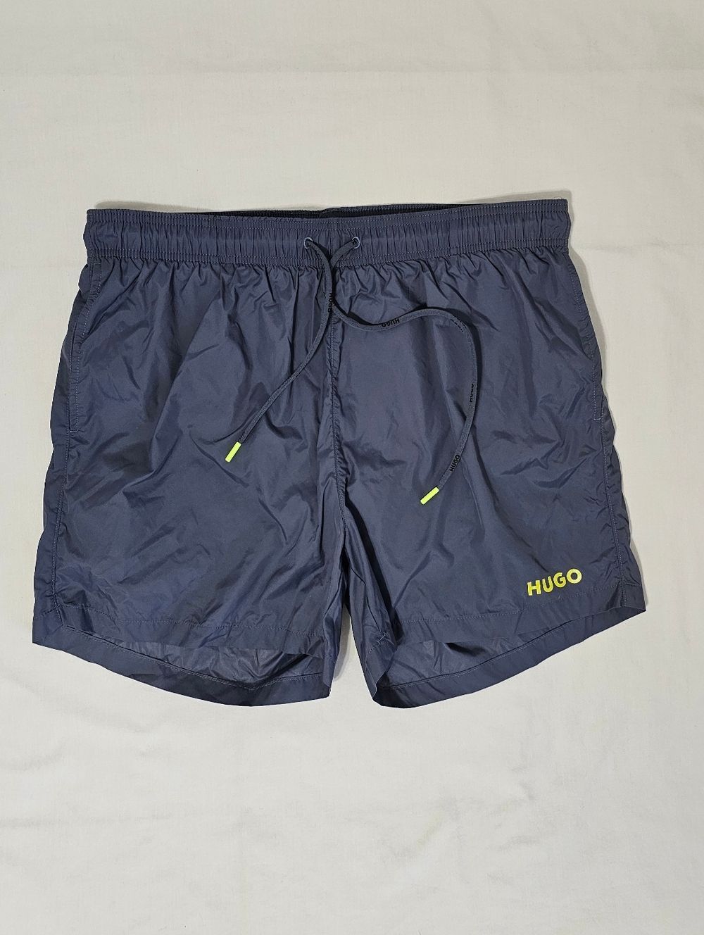 HUGO Boss Men’s XXL Swim Trunks Navy Blue Logo Board Shorts